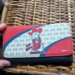 Ole Miss Rebels Red & Cream Trifold Card Holder
